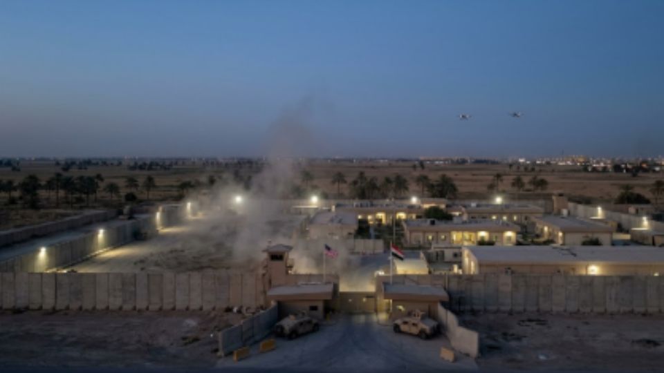 Un ataque con drones impactó recientemente el Centro de Apoyo Diplomático de Bagdad (BDSC).