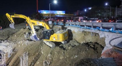 Cierran carril exprés de Morones Prieto tras derrumbe del talud del Río Santa Catarina