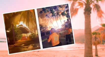 VIDEOS | Fuerte incendio en Punta Zicatela deja pérdidas materiales en zona de Puerto Escondido