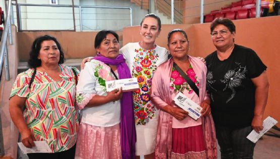Sheinbaum encabeza entrega de pensiones en Cajeme