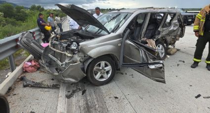 Choque entre camioneta y unidad de carga deja cinco lesionados en Allende, Nuevo León