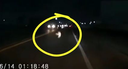 VIDEO | Captan a peatón cruzando imprudentemente la Carretera a Laredo; ¡casi lo atropellan!