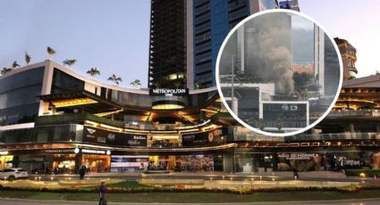 Evacúan Metropolitan Center en San Pedro por incendio en restaurante