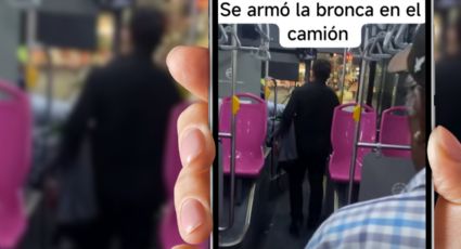 Pasajeros confrontan a chofer de camión en Nuevo León por llamarlo "monos"