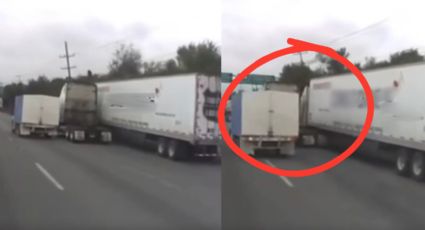 VIDEO | Captan choque entre tráileres en la carretera a Nuevo Laredo