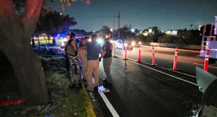 Conductor se desmaya al volante y termina volcado tras chocar contra árbol en Guadalupe
