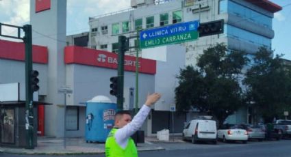 Falla eléctrica afecta semáforos en el Centro de Monterrey