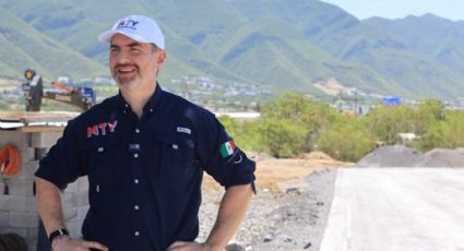 Supervisa Adrián de la Garza avance del puente vehicular La Rioja en Monterrey