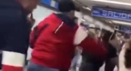 Captan pelea entre comerciantes en Metro de la CDMX