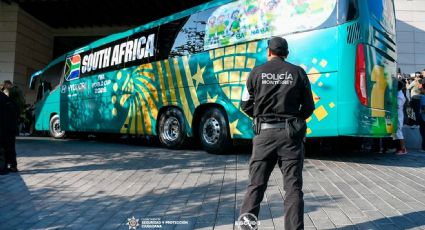 Selección de Sudáfrica llega a Monterrey bajo fuerte operativo de seguridad