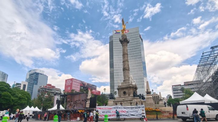 Despresurizan transmisión del México-Chequia en el Ángel de la Independencia