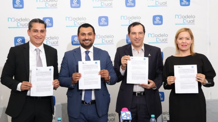 Caintra y la UANL firman convenio para impulsar la educación dual