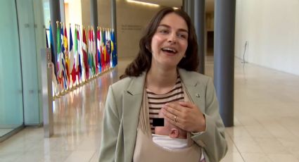 Ministra sueca asiste a consejo de la UE con su bebé
