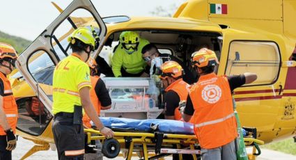 Trasladan de emergencia a recién nacido en helicóptero desde Dr. Arroyo a Monterrey