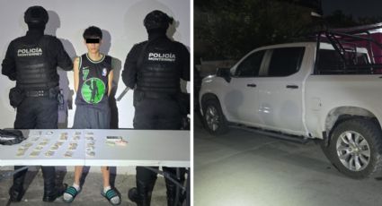 Detienen a joven con 25 bolsas de droga en Monterrey