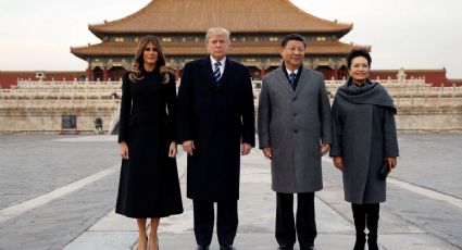 China recibe solemnemente a Trump 