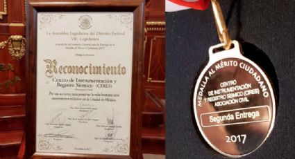 Centro de registro sísmico recibe Medalla al Mérito Ciudadano