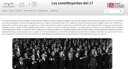 Publican micrositio para conmemorar Centenario de la Constitución de 1917