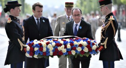 Macron y Hollande participan en conmemoración nacional en París