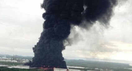 Se incendia tanque de almacenamiento en refinería de Salina Cruz, Oaxaca