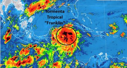 Declaran alerta naranja 'peligro alto' en QRoo por tormenta tropical 'Franklin'