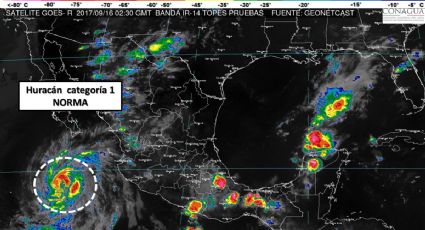 'Norma' evolucionó a huracán categoría 1 en la escala Saffir-Simpson