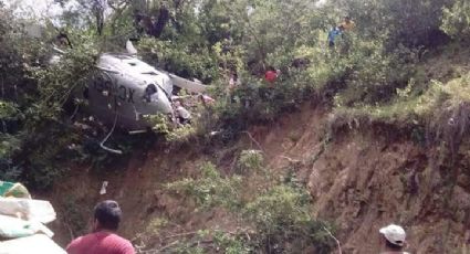 Desplome de helicóptero con víveres en Oaxaca deja 4 heridos: PGR