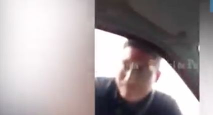 Por no darle 'mordida', policía golpea a conductor en Puebla 