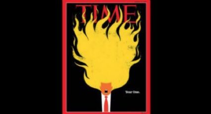 Trump en llamas, la primera portada de 'Time' en 2018 (VIDEO)