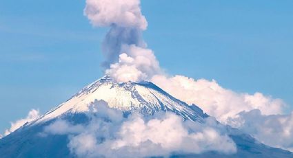 Registra volcán Popocatépetl tren de exhalaciones