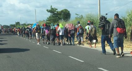 Avanza tercera caravana de migrantes hacia Tapachula 