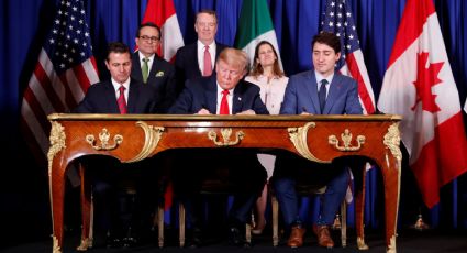 Donald Trump, Justin Trudeau y Enrique Peña Nieto firman el T-MEC (VIDEO)