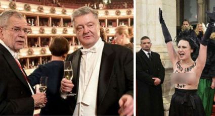 Activista en 'toples' irrumpe en el baile de la ópera de Viena