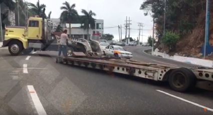 Se desprende plataforma de camión en Acapulco, Guerrero 