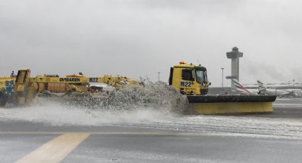 Tormenta de nieve obliga cancelar vuelos en NY en plena primavera 