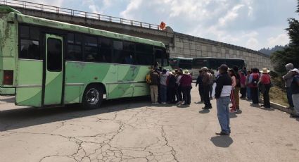 Comuneros inician caravana rumbo a CNDH por obra de Tren Interurbano