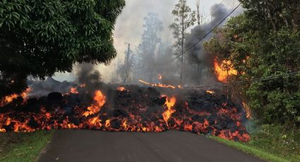 Momento en que lava del Kilauea consume automóvil (VIDEO)