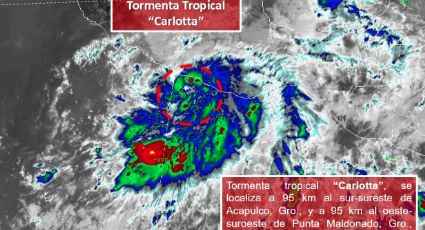 Se forma la tormenta tropical Carlotta frente a costas de Guerrero