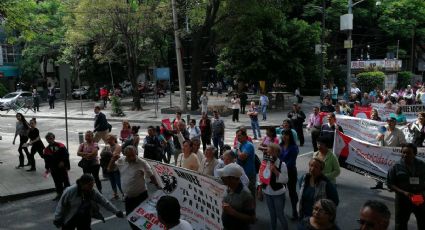 Marcha afecta circulación en Insurgentes Sur