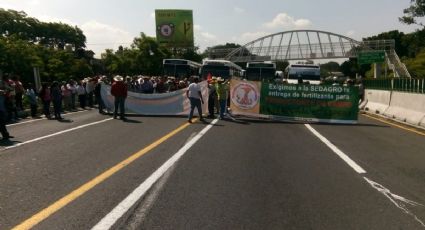 Campesinos bloquean autopista México-Cuernavaca (VIDEO)