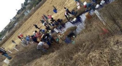 Pobladores roban combustible de un ducto en Acambay