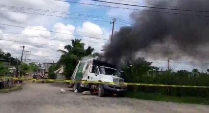 Incendio de un camión de basura en Villahermosa deja tres muertos