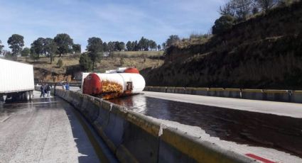 Cierran autopista México-Puebla en ambos sentidos por accidente
