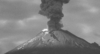 Volcán Popocatépetl lanza tres emisiones de ceniza