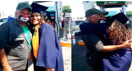 Payaso "Raymundin" recibe conmovedora sorpresa de su hija recién graduada