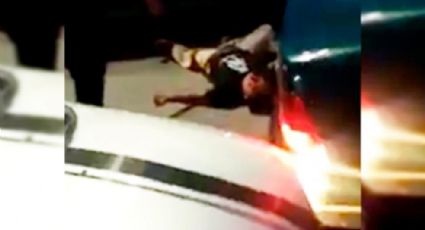 Golpean y atropellan a hombre en Puebla, tras choque (VIDEO)