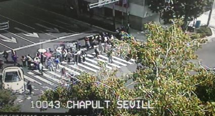 Trabajadores de la Secretaría de Finanzas CDMX bloquean avenida Chapultepec