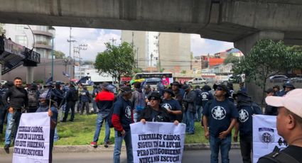 Protestan policías federales inconformes en Periférico Sur
