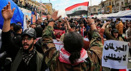 Iraquíes protestan por ataques de Estados Unidos e Irán (FOTOS)
