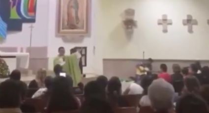 Graban a sacerdote cantar “Tusa” en plena misa
